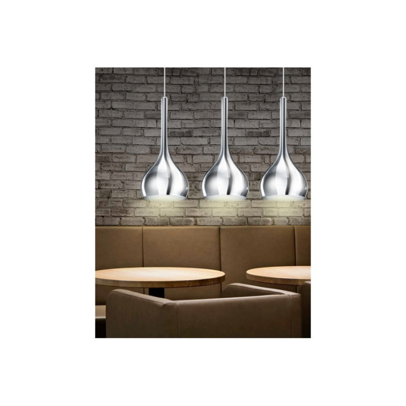 Lampe Suspendue design SOUL E27 3x40W chromé