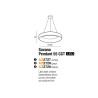Lampe Design suspendue SOVANA LED 50W 2750lm 3000-6500K gris