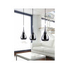 Suspension luminaire design SPELL E27 60W noir, brillant nacré