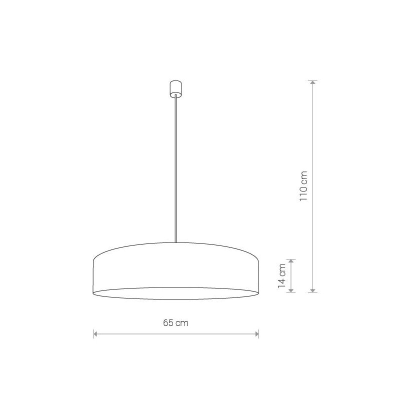 Lampe Suspendue avec abat-jour TURDA IV 65cm 4xE27 - or