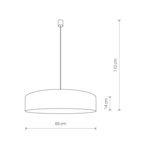Lampe Suspendue avec abat-jour TURDA IV 65cm 4xE27 - or