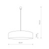 Lampe Suspendue avec abat-jour TURDA IV 65cm 4xE27 - or