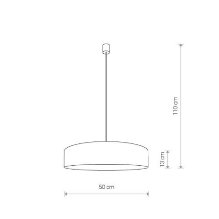 Lampe Suspendue avec abat-jour TURDA III 50cm 3xE27 - gris