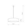 Lampe Suspendue avec abat-jour TURDA III 50cm 3xE27 - gris