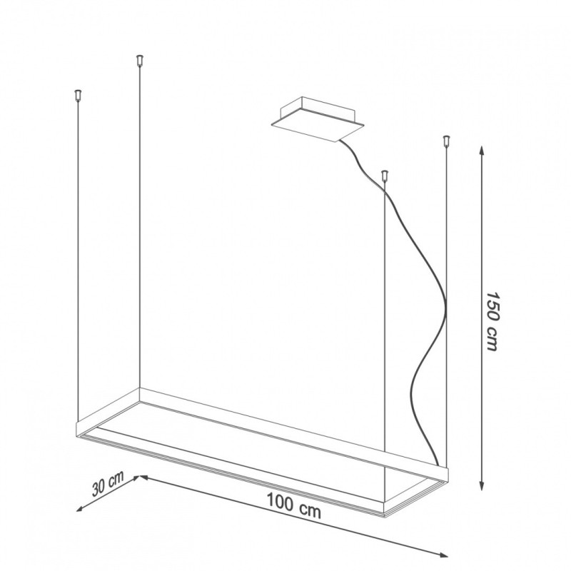 Suspension luminaire TUULA M LED 50W 4000K CRI95 - noir