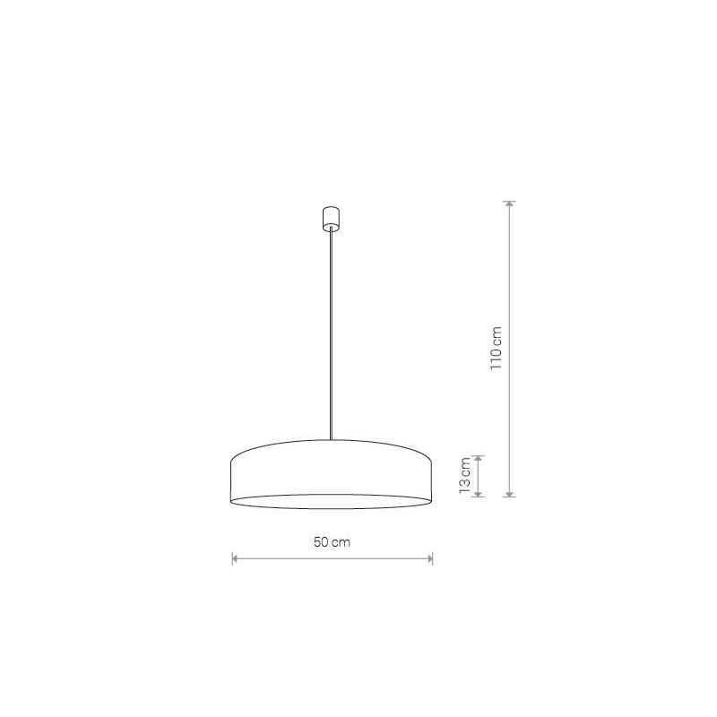 Lampe en suspension abat jour Design TURDA III 50cm 3xE27 - blanc