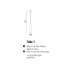 Suspension luminaire TUBO 1 GU10 50W blanc