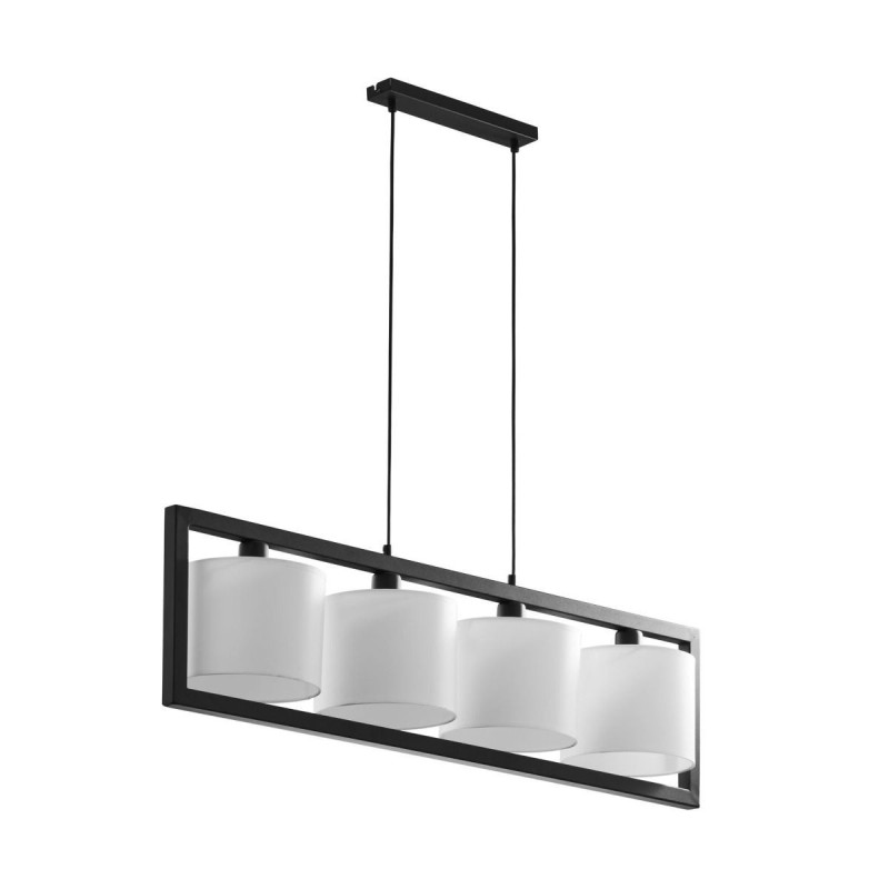 Suspension design TESSA 4xE27 - noir / blanc