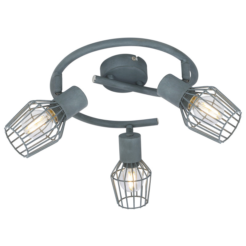 Luminaire VIKING spirale 3xE14 - gris 