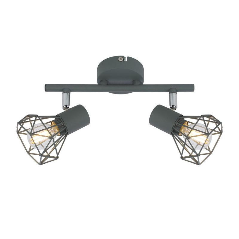 Luminaire VERVE bande 2xE14 - gris 