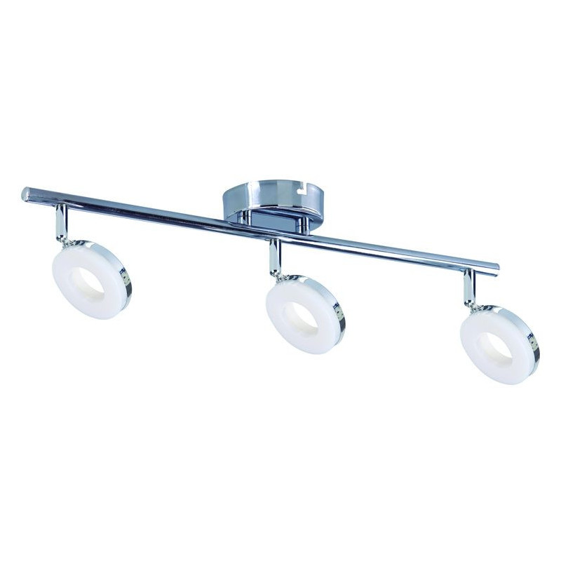 Luminaire THEMA bande LED 3x5W - chrome 