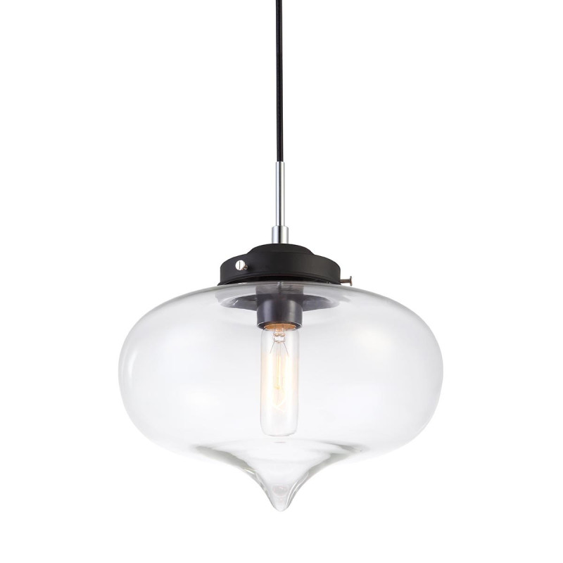 Suspension luminaire design Lustre COEUR transparent