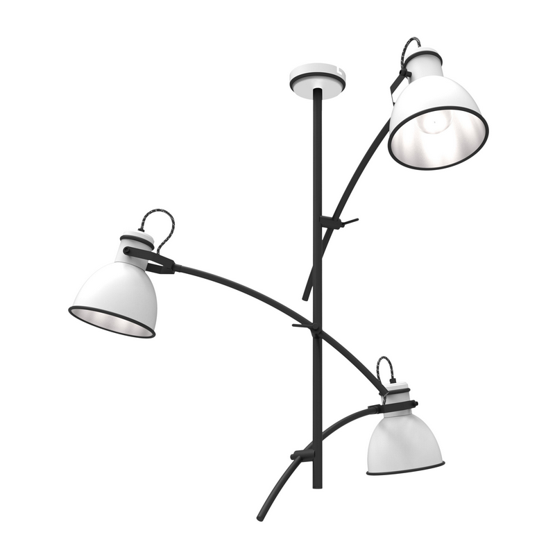 Lustre ZUMBA 3X40W E14 - blanc / noir 