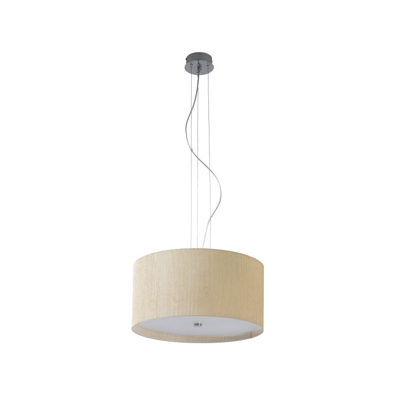 Luminaire suspension RONDO RAFIA 80 E27 avec Abat-Jour