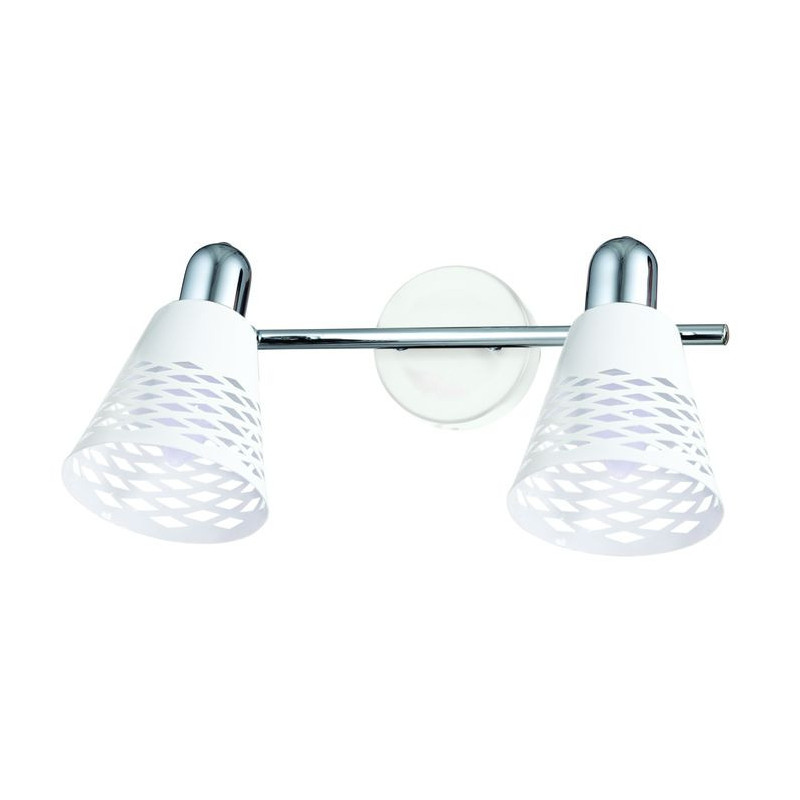 Luminaire DISCOVERY bande 2xE14 - blanc / chrome 