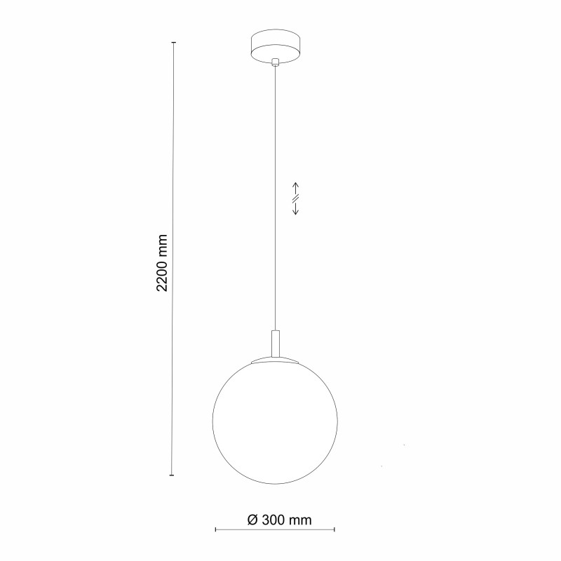 Suspension CADIX GOLD boule verre transparent 30cm Design chic 