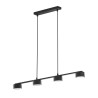 Suspension DALLAS BLACK 3 lampes metal noir Minimaliste 