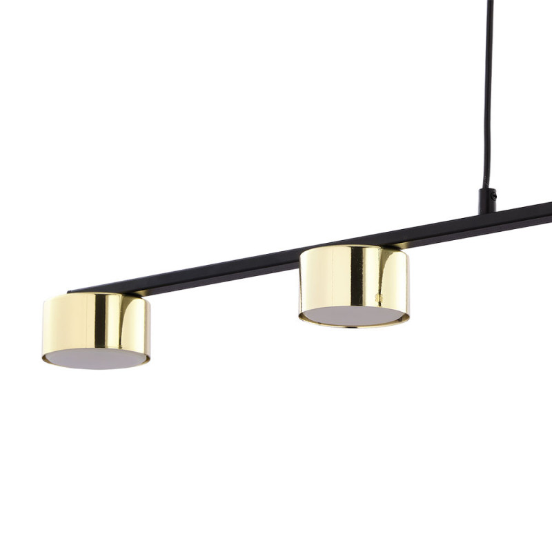 Suspension DALLAS GOLD 5 lampes metal doré Minimaliste 