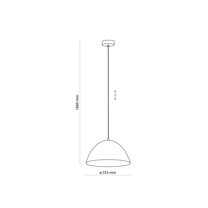 Suspension FARO NEW WHITE abat-jour 33 cm bol métal blanc Vintage 