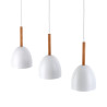 Suspension NORD WHITE 3 abat-jour metal blanc Industriel 