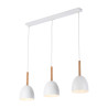 Suspension NORD WHITE 3 abat-jour metal blanc Industriel 