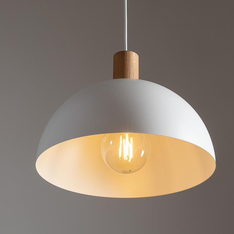 Suspension OSLO WHITE metal blanc Industriel 