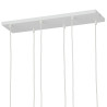 Suspension longue PIANO WHITE 6 sources lumineuses métal blanc Design Minimaliste 