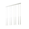 Suspension longue PIANO WHITE 8 sources lumineuses métal blanc Design Minimaliste 