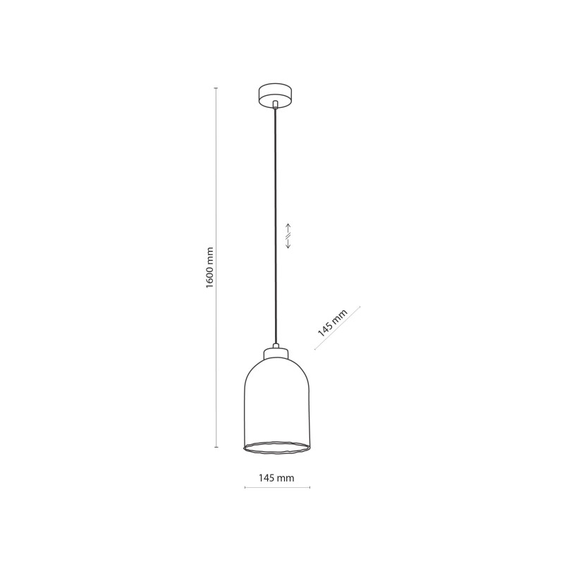 Suspension SATIPO TRANSPARENT abat-jour verre clair douille metal doré Vintage 