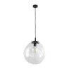 Suspension SOL TRANSPARENT verre clair 25cm et métal argenté Design chic 