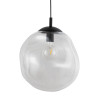 Suspension SOL TRANSPARENT verre clair 25cm et métal argenté Design chic 