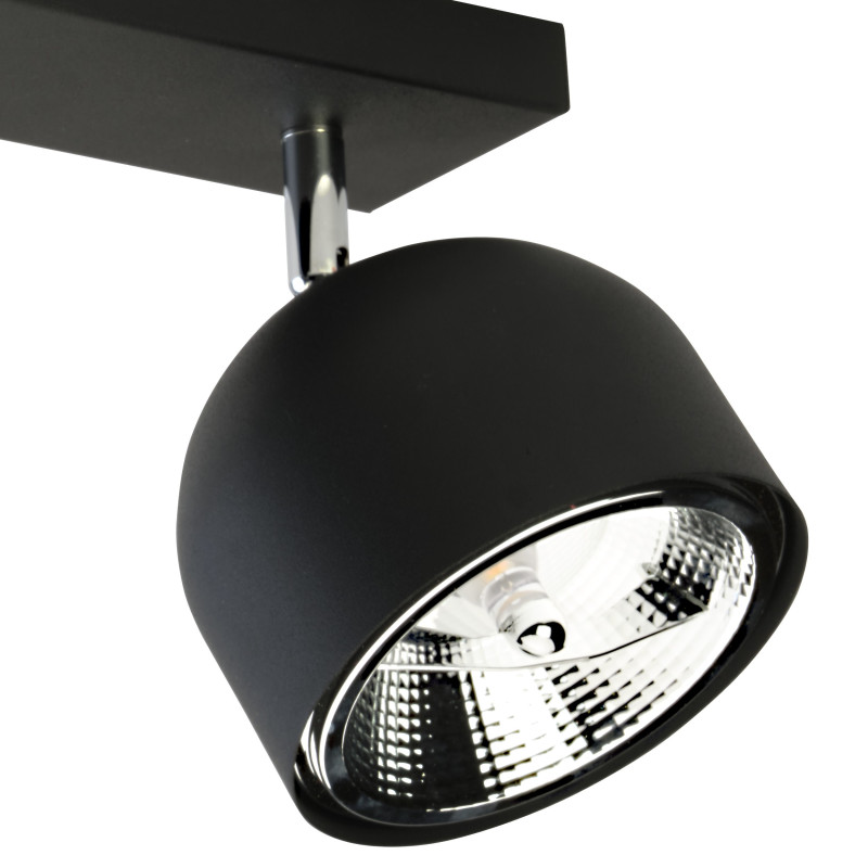 Plafonnier ALTEA BLACK 2 spots orientables metal noir Minimaliste 