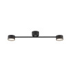 Plafonnier AVIA BLACK 2 lampes metal noir Industriel 