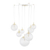 Suspension CADIX GOLD 7 boules verre transparent Design chic 