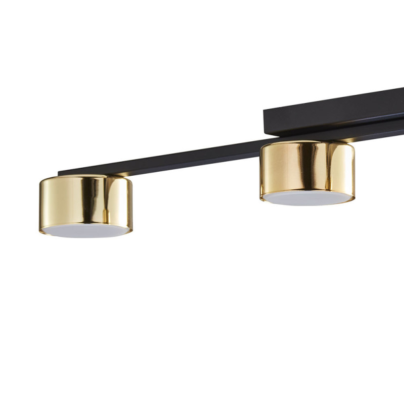 Plafonnier DALLAS GOLD 4 lampes metal doré Minimaliste 