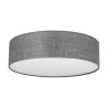 Plafonnier EARTH rond 60cm tissu gris Minimaliste 