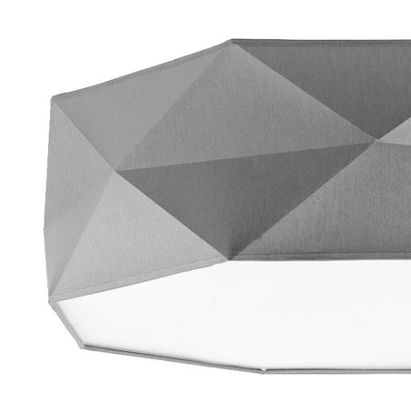 Plafonnier KANTOOR GRAY NEW 52cm tissu gris Design chic 