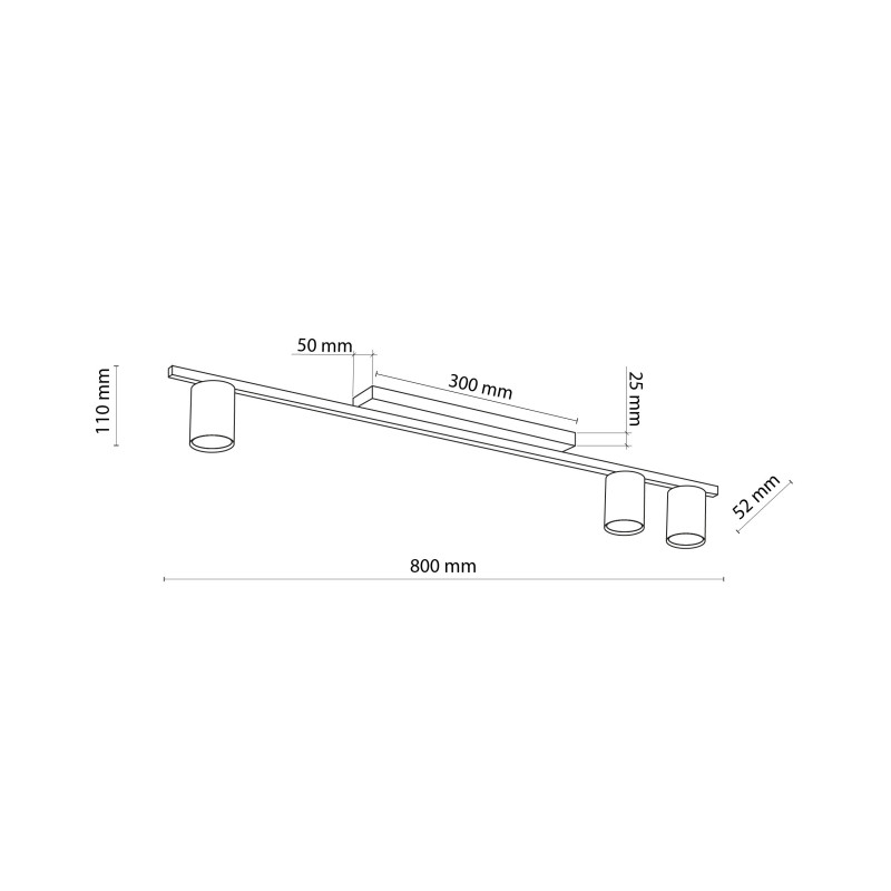 Plafonnier LOGAN WHITE 3 lampes metal blanc Minimaliste 