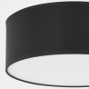 Plafonnier RONDO BLACK rond 45cm tissu noir Design Minimaliste 