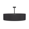 Suspension RONDO BLACK rond 60cm tissu noir 4 douilles Design Minimaliste 