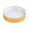 Plafonnier RONDO GOLD rond 60cm tissu doré Minimaliste 