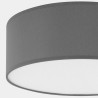 Plafonnier RONDO GRAPHITE rond 45cm tissu gris anthracite Design Minimaliste 