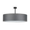 Suspension RONDO GRAPHITE rond 60cm tissu gris anthracite 4 douilles Design Minimaliste 