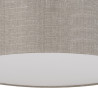 Suspension RONDO LINEN rond 45cm tissu lin beige gris Minimaliste 