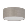 Plafonnier RONDO LINEN rond 45cm tissu lin beige gris Minimaliste 