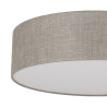 Plafonnier RONDO LINEN rond 60cm tissu lin beige gris Minimaliste 