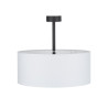 Suspension RONDO WHITE rond 45cm tissu blanc Design Minimaliste 