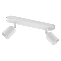 Plafonnier TOP WHITE 2 lampes orientables métal blanc Design Minimaliste 