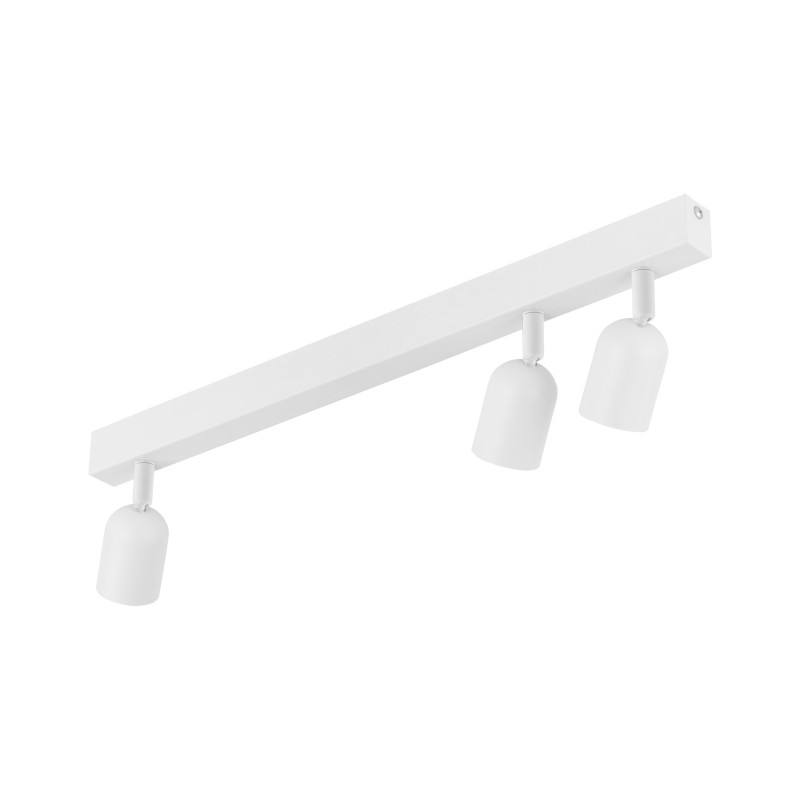 Plafonnier décalé TOP WHITE 3 lampes orientables alignées metal blanc Minimaliste 