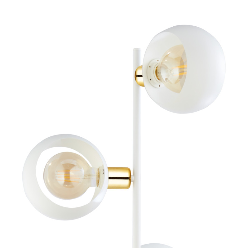 Lampadaire CYKLOP WHITE 3 boules metal blanc Design chic 